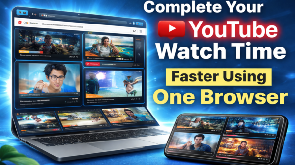 Complete Your YouTube Watch Time Faster Using One Browser
